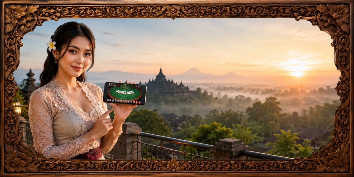 Model Vietnam memperagakan suasana meja baccarat yang elegan dan premium