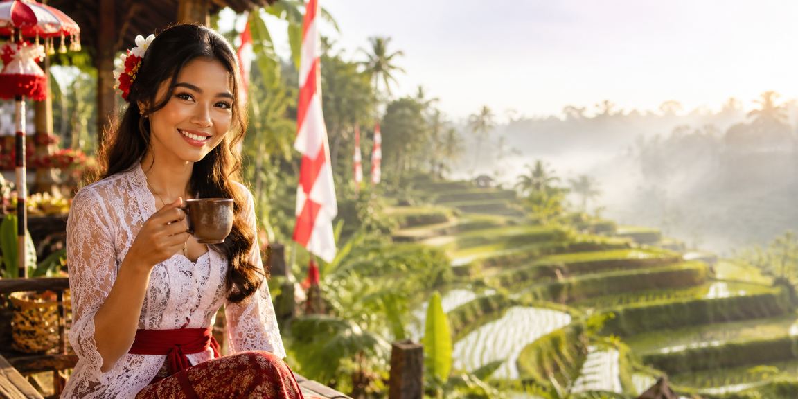 Pengguna baru saranjitu mendaftar sambil minum kopi di Indonesia