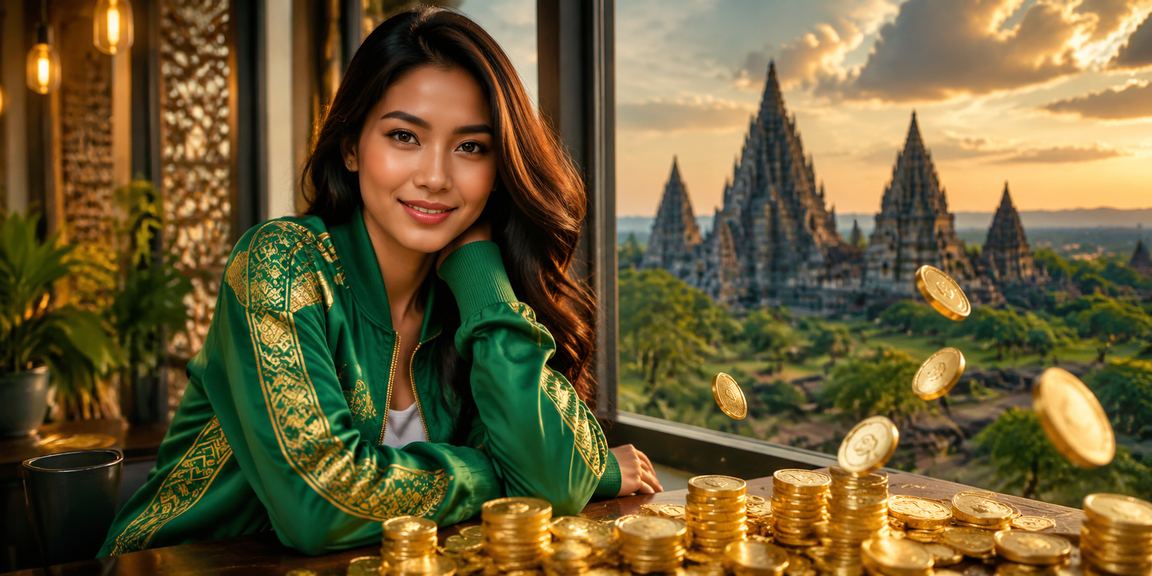Perempuan Vietnam menikmati kopi sambil mengecek informasi rebate dan bonus platform