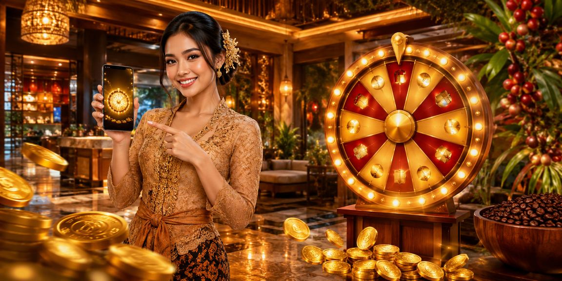 Suasana promosi berhadiah saranjitu dengan nuansa kafe modern Indonesia